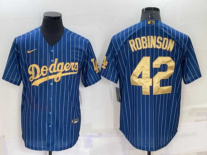 Men's Los Angeles Dodgers #42 Jackie Robinson Navy Blue Gold Pinstripe Stitched MLB Cool Base Nike Jersey,We sell and wholesale Men's Los Angeles Dodgers #42 Jackie Robinson Navy Blue Gold Pinstripe Stitched MLB Cool Base Nike Jersey on line form chian!